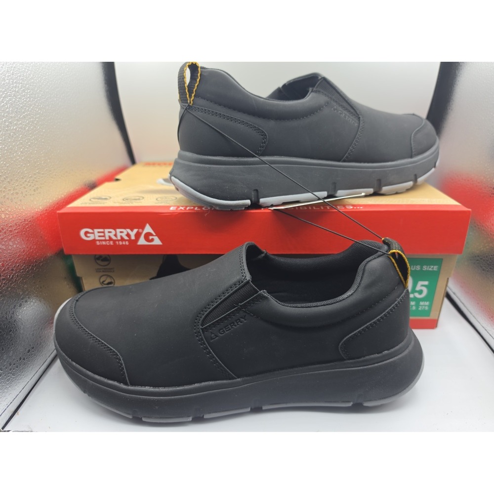 Gerry Mens Moc II Slip On Sneakers Black Walking Shoes Size 9.5 1917429